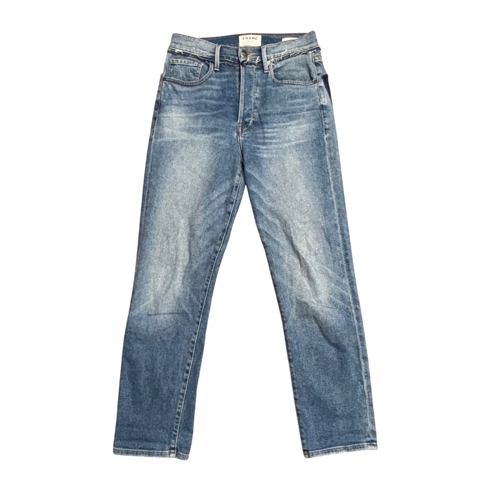 Frame Le Original Jeans Womens 26 Blue Excellent Frayed Waist Shadow Pocket‎